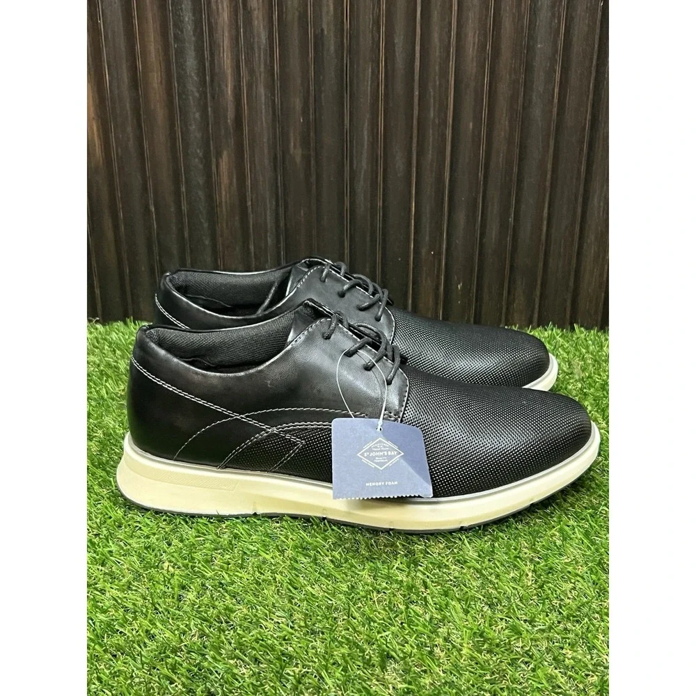 Size 7 M - St. John's Bay Mens Canton Oxford Shoes Black